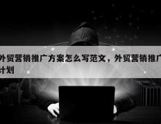 外贸营销推广方案怎么写范文，外贸营销推广计划