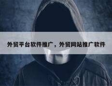 外贸平台软件推广，外贸网站推广软件