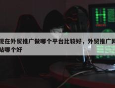 现在外贸推广做哪个平台比较好，外贸推广网站哪个好