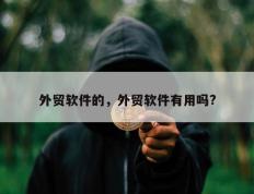 外贸软件的，外贸软件有用吗?