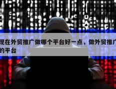 现在外贸推广做哪个平台好一点，做外贸推广的平台