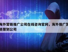 海外营销推广公司在线咨询官网，海外推广营销策划公司