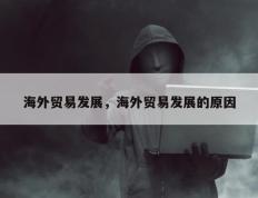 海外贸易发展，海外贸易发展的原因