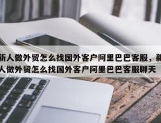 新人做外贸怎么找国外客户阿里巴巴客服，新人做外贸怎么找国外客户阿里巴巴客服聊天