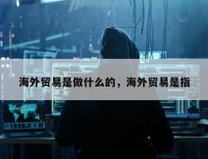 海外贸易是做什么的，海外贸易是指