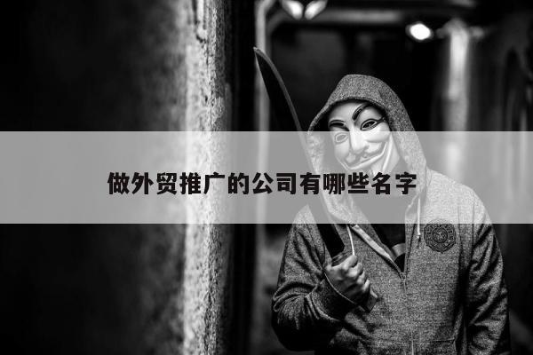 做外贸推广的公司有哪些名字 