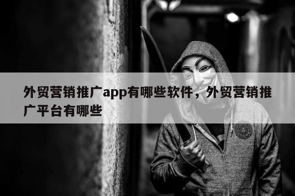 外贸营销推广app有哪些软件，外贸营销推广平台有哪些